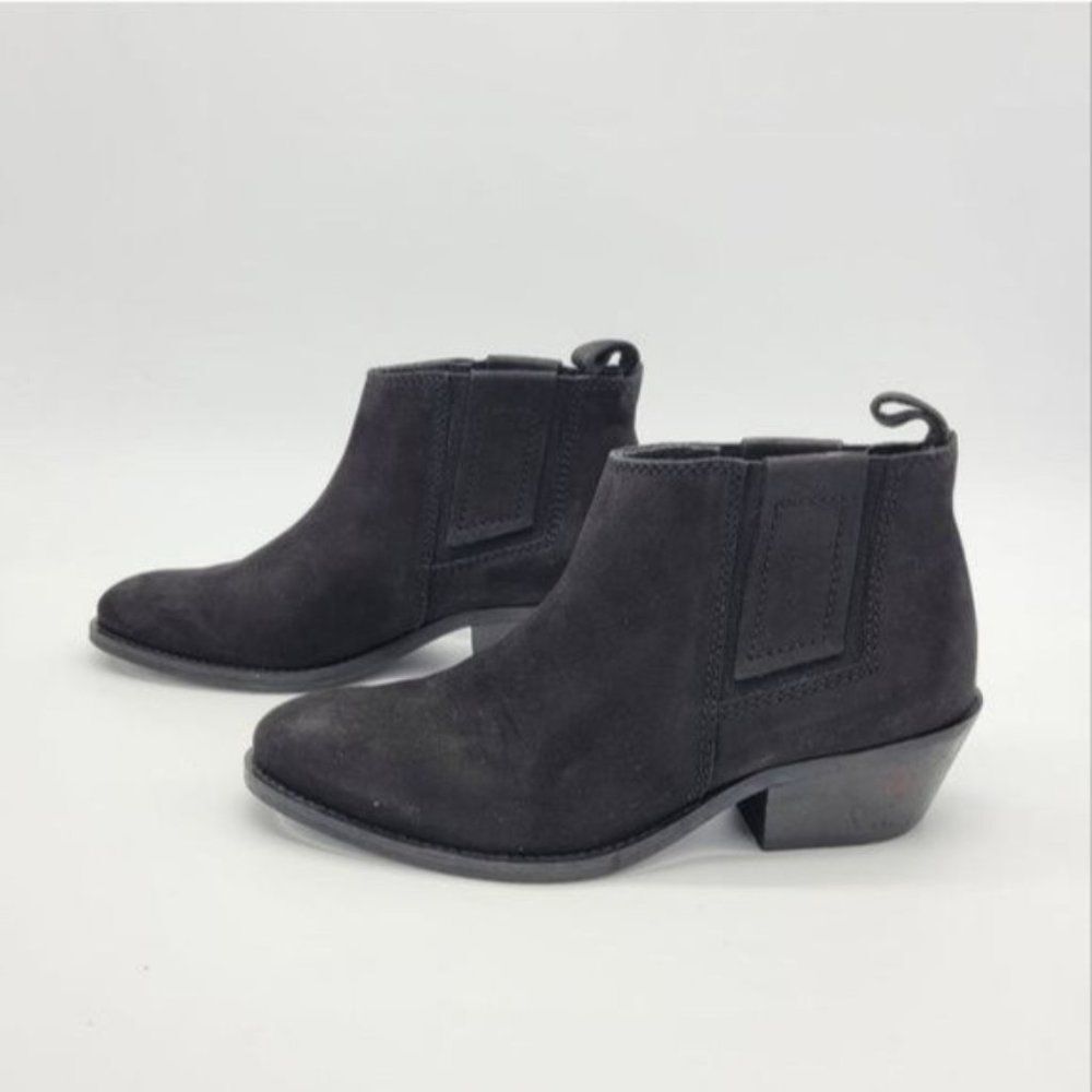 Won Hundred black leather pull on ankle boots Size 36 (6)